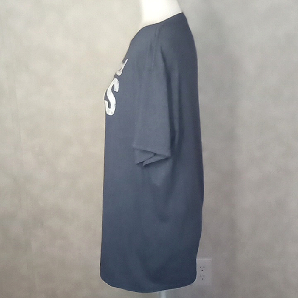 Graphic Tee, Distressed letters,say Y'all Need Jesus" Heather Blue color, size m - Picture 5 of 7